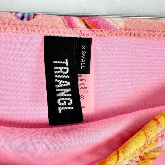 Triangl Delilah Flore Rosa Bikini Bottom Size XS Neoprene Blush Pink Floral - Picture 4 of 5